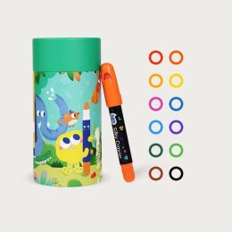 Kiddy Color สีเทียนเพ้นท์หน้า - Washable Silky Crayons 12 สี