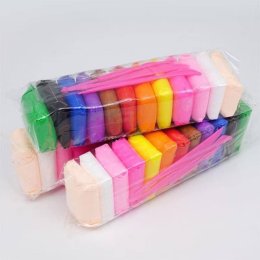 Set ดินเบา ขนาด 120 กรัม 12 สี แถม เครื่องมือปั้น 2 ชิ้น