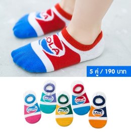 SET ถุงเท้า cola pepsi ไซส์ S 1-3 ขวบ(SOCK101)