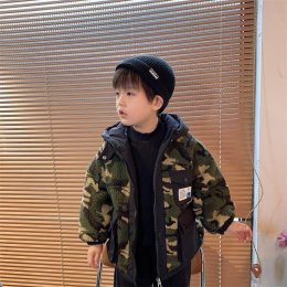 เสื้อกันหนาวเด็ก Camo Cargo Hoodie (STREET171)