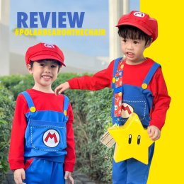Mario set มาริโอ้พร้อมหมวกสำหรับผู้ลายและผู้หญิ
