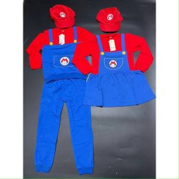 Mario set มาริโอ้พร้อมหมวกสำหรับผู้ลายและผู้หญิ