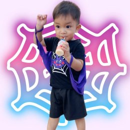 Hallow wing Halloween เสื้อยืดแขนสั้นสกรีนลายฮาโลวีน