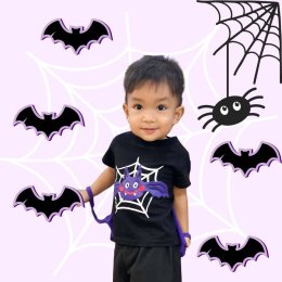 Hallow wing Halloween เสื้อยืดแขนสั้นสกรีนลายฮาโลวีน