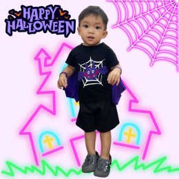 Hallow wing Halloween เสื้อยืดแขนสั้นสกรีนลายฮาโลวีน