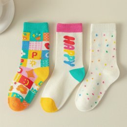 ถุงเท้าเด็กเซ็ต 3 คู่ Happy sock collection (SOCK148)