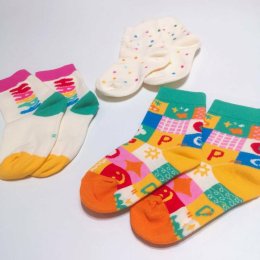 ถุงเท้าเด็กเซ็ต 3 คู่ Happy sock collection (SOCK148)