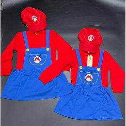 Mario set มาริโอ้พร้อมหมวกสำหรับผู้ลายและผู้หญิง 