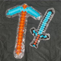 Minecraft item เป่าลมของเล่นสุดฮิตวัสดุเป็นเป่าลมพลาสติก pvc