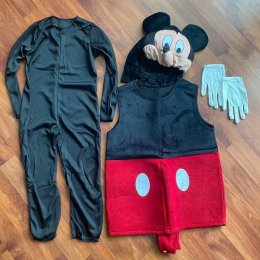 Mickey costume ชุดแฟนซีมิกกี้ตัวด้านในเป็นบอดี้สูทสีดำตัวยาว