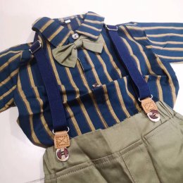 ชุดเอี๊ยมเด็ก ชุดออกงาน มีเสื้อเชิ้ต + เอี๊ยม + กางเกง