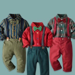 ชุดเอี๊ยมเด็ก ชุดออกงาน มีเสื้อเชิ้ต + เอี๊ยม + กางเกง