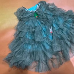 เสื้อคลุมระบายยาวต้นคริสต์มาส xmas  freesize 3-10 ขวบ