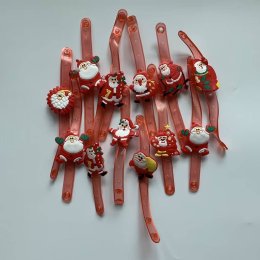 สายรัดข้อมือ xmas มีไฟ คละลายเซ็ตนึงมี 12 ชิ้น 