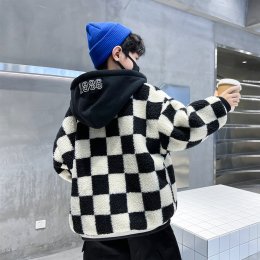 Checker Lamp Jacket Hoodie เสื้อกันหนาวผ้านุ่ม (STREET142)