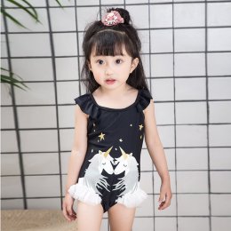 ชุดว่ายน้ำเด็ก Black Unicorn (1ชิ้น) (SW105)