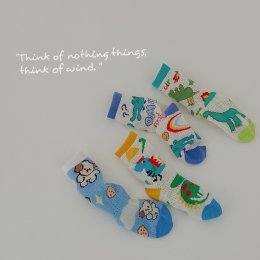 ถุงเท้า illustration sock(SOCK115 DINOSAUR )