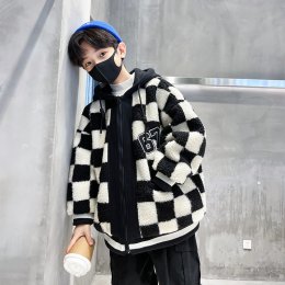 Checker Lamp Jacket Hoodie เสื้อกันหนาวผ้านุ่ม (STREET142)