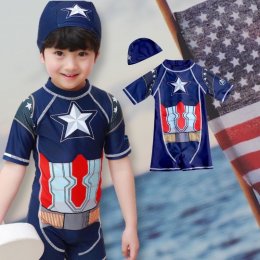 ชุดว่ายน้ำเด็ก Captain America (SW106)