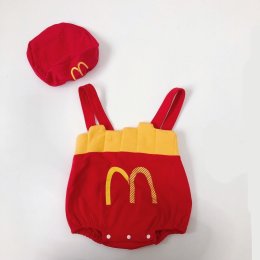 SET เอี๊ยมเฟรนฟราย mc donald + หมวก mc (ไม่มีเสื้อ)