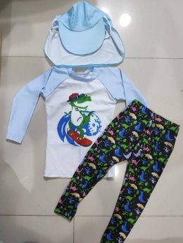 Dino surf set เสื้อ กางเกง หมวกกันยูวี