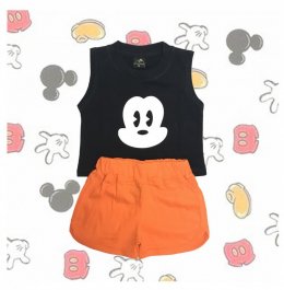 cartoon collection ชุดเช็ทลายการ์ตูนน่ารักแขนกุด ขาสั้น (PB368)