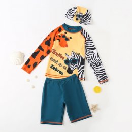 ชุดว่ายน้ำเด็ก Giraffe Vs Zebra (SW232)
