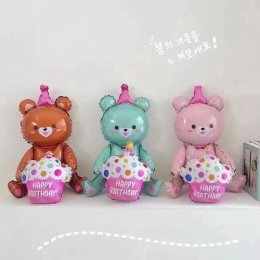 Cupcake bear ลูกโป่งรูปหมีถือคัพเค้ก (TOY656)