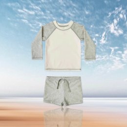 ชุดว่ายน้ำเด็ก Gray minimal swimsuit (SW191)