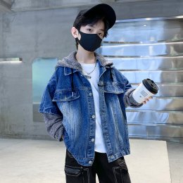 Denim jacket hoodie