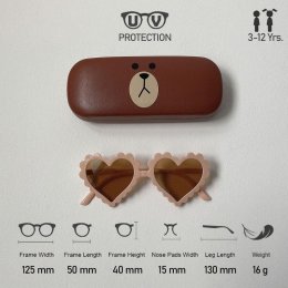แว่นกันแดดเด็ก Wonder Heart (3-12 ขวบ) แถมกล่อง(SUN91)