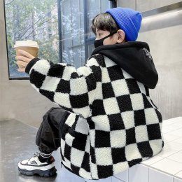 Checker Lamp Jacket Hoodie เสื้อกันหนาวผ้านุ่ม (STREET142)