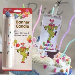 Surprise Banner candle เทียนวันเกิด แบบเซอร์ไพรส์ 
