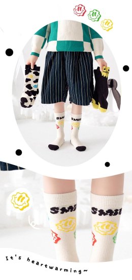 ถุงเท้าเด็ก Melt Smiley เซ็ต 3 คู่(SOCK137)