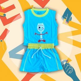 cartoon collection ชุดเช็ทลายการ์ตูนน่ารักแขนกุด ขาสั้น (PB368)