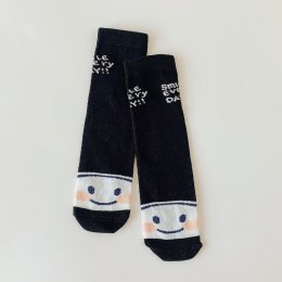 Set ถุงเท้า black n white smiley sock 4 คู่(SOCK117)