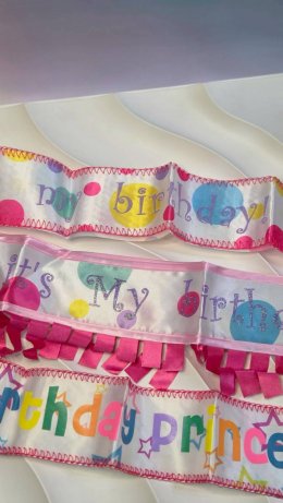 สายสะพาย Happy Birthday สไตล์เกาหลีสุดน่ารัก