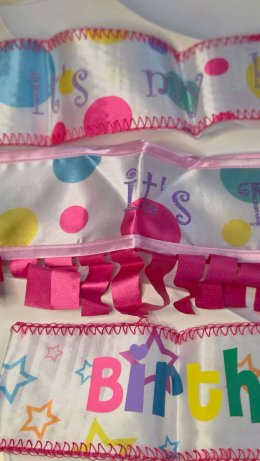 สายสะพาย Happy Birthday สไตล์เกาหลีสุดน่ารัก