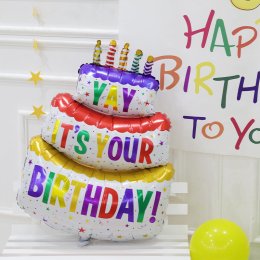Giant Cake Balloon ลูกโป่งเค้กยักษ์ดีไซน์สีสันสดใส 