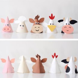 Animal hat หมวกกระดาษรูปสัตว์ เหมาะมากเวลามีธีมต่างๆ 