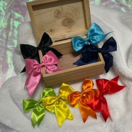 กิ๊บโบว์ติดผม โบว์นักเรียนโบว์หลากสีผ้าเงา วาว สวย