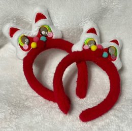 คาดผมตรุษจีน หัวสิงโตติดปอมปอมใส่รับตรุษจีน รับอั่งเปาค่ะ