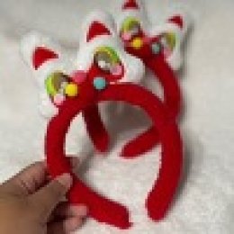 คาดผมตรุษจีน หัวสิงโตติดปอมปอมใส่รับตรุษจีน รับอั่งเปาค่ะ