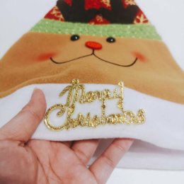 หมวกกวาง Happy Xmas ลายน่ารัก เนื้อผ้านุ่มนิ่ม ใส่สบาย
