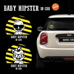 สติ๊กเกอร์ติดรถ BabyINCar สีไม่ซีด ทนแดดทนฝน