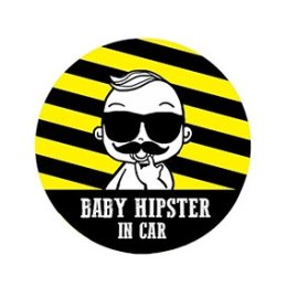 สติ๊กเกอร์ติดรถ BabyINCar สีไม่ซีด ทนแดดทนฝน