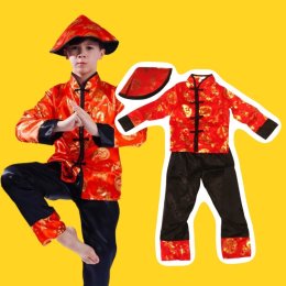 ชุดตรุษจีนมังกรแดง ชุดคอสตูมสุดปัง ชุดเดียวเอาอยู่