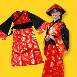 ชุดตรุษจีนมังกรแดง ชุดคอสตูมสุดปัง ชุดเดียวเอาอยู่