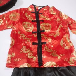 ชุดตรุษจีนมังกรแดง ชุดคอสตูมสุดปัง ชุดเดียวเอาอยู่