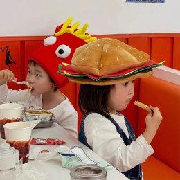 หมวกแฟนซี Fast Food มาเป็นแฮมเบอร์เกอร์ เฟรนช์ฟรายด์ พิซซ่า